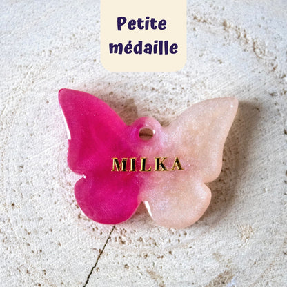 Médaille chat Bonbon rose